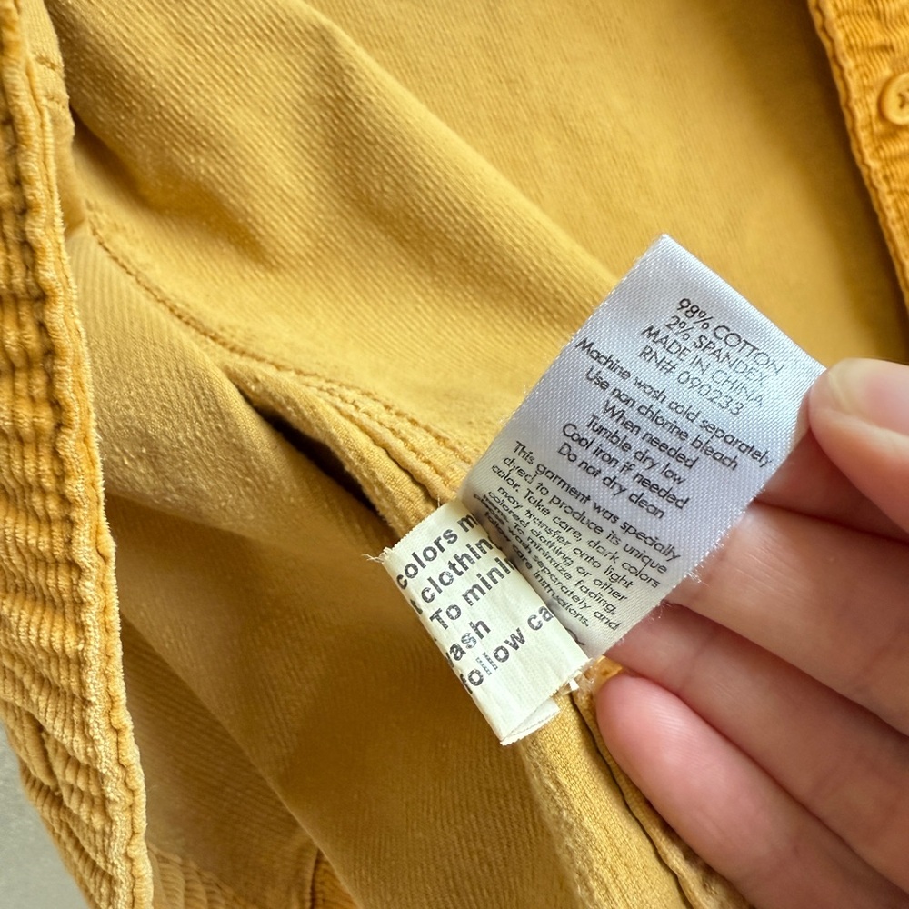 Pacsun Women's Mustard Corduroy Button Up Jacket XS - Picture 5 of 6